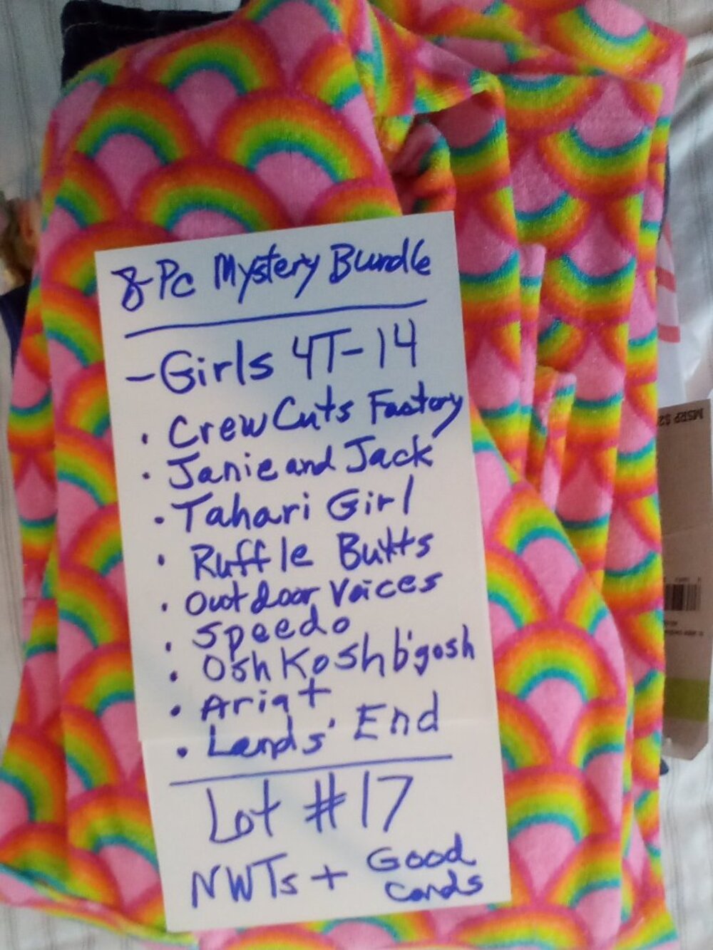8-PIECE GIRLS 4T-14 MYSTERY BUNDLE JANIE AND JACK RUFFLE BUTTS ARIAT CREW CUTS F